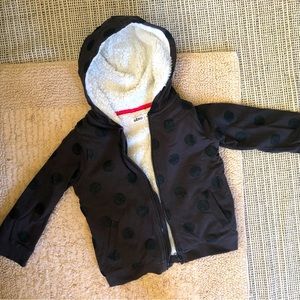 3T toddler warm brown zip up hoodie